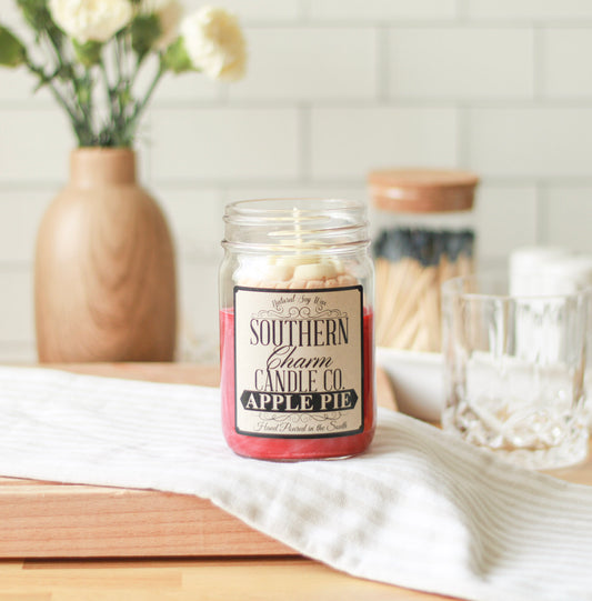 APPLE PIE SOY WAX HAND POURED CANDLE 12 OZ