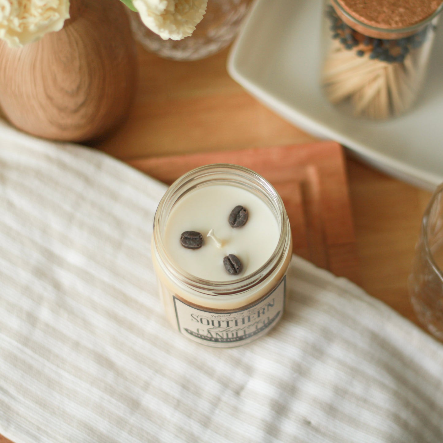 FRONT PORCH FRAPPE SOY WAX HAND POURED CANDLE 12 OZ