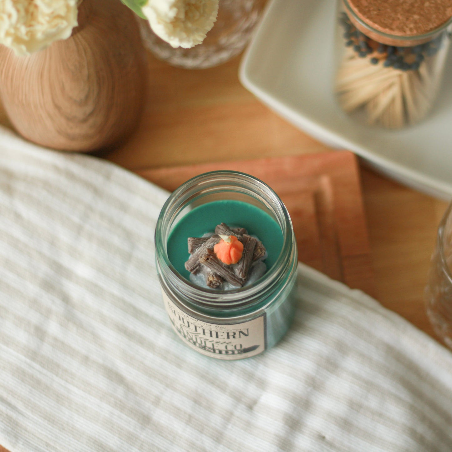 FIRESIDE SOY WAX HAND POURED CANDLE 12 OZ CAMPING GIFT