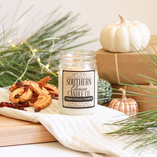 CHRISTMAS COOKIE SOY WAX HAND POURED CANDLE 12 OZ WINTER FRAGRANCE